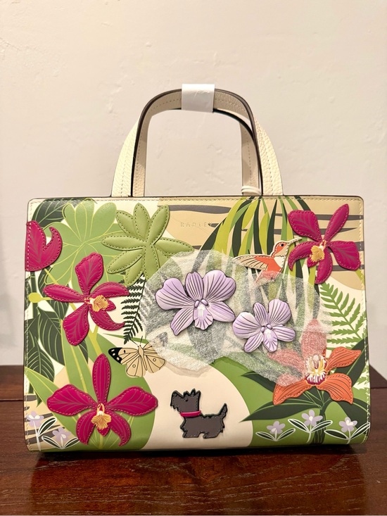 RADLEY LONDON Handbags - NWT RADLEY LONDON RHS 2026 ziptop Floral Applique Top-Handle sachel, salt.
